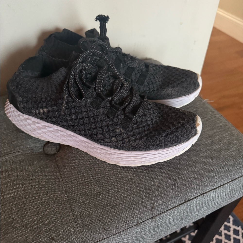 NOBULL Charcoal Knit Sneakers with White Soles
